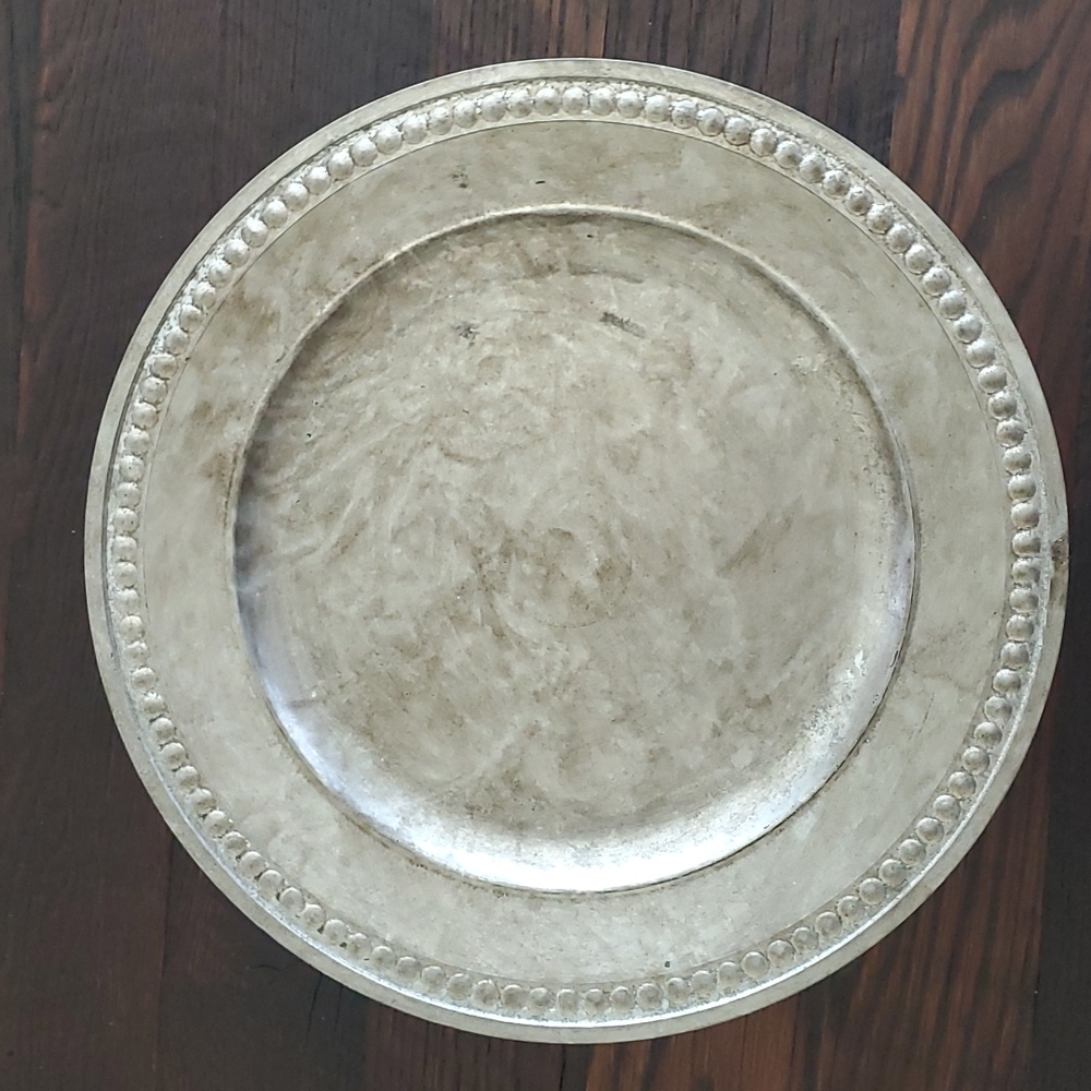 Pier 1 Imports brushed silver charger